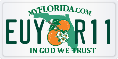 FL license plate EUYR11