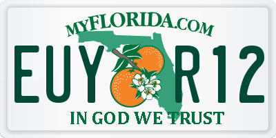 FL license plate EUYR12