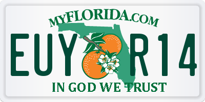 FL license plate EUYR14