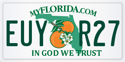 FL license plate EUYR27