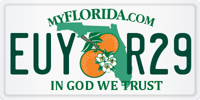 FL license plate EUYR29