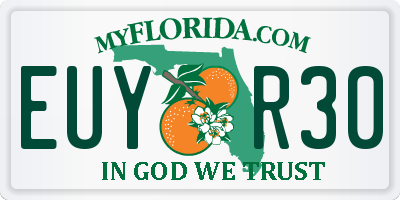 FL license plate EUYR30