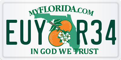 FL license plate EUYR34