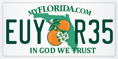FL license plate EUYR35