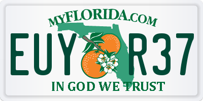 FL license plate EUYR37