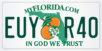 FL license plate EUYR40
