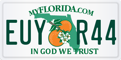 FL license plate EUYR44