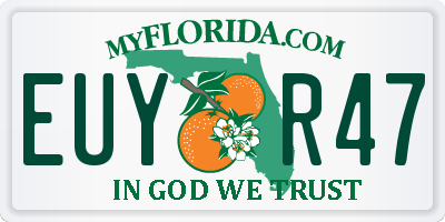 FL license plate EUYR47