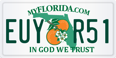 FL license plate EUYR51