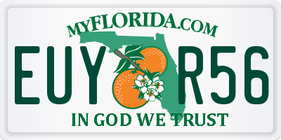 FL license plate EUYR56