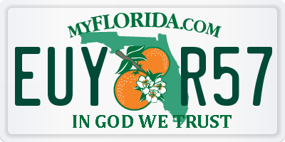 FL license plate EUYR57