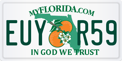 FL license plate EUYR59