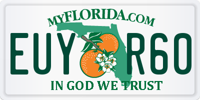 FL license plate EUYR60