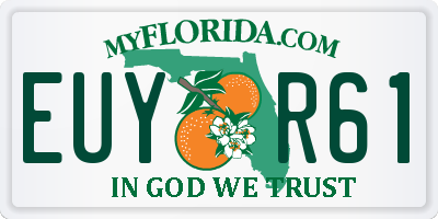 FL license plate EUYR61