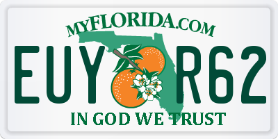 FL license plate EUYR62