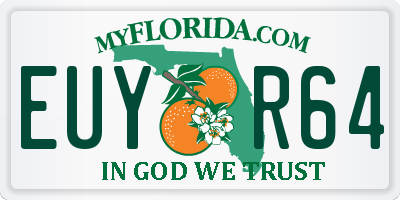 FL license plate EUYR64
