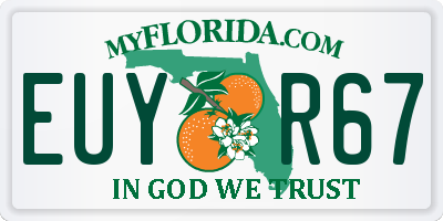 FL license plate EUYR67