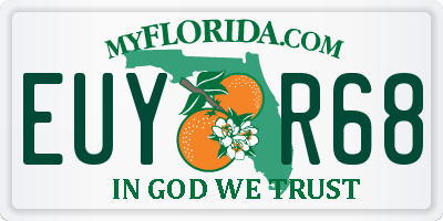 FL license plate EUYR68