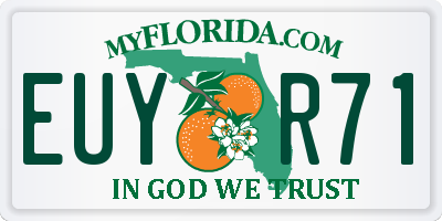 FL license plate EUYR71