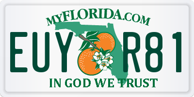 FL license plate EUYR81