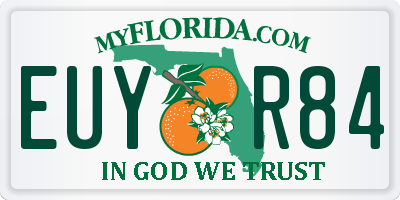 FL license plate EUYR84