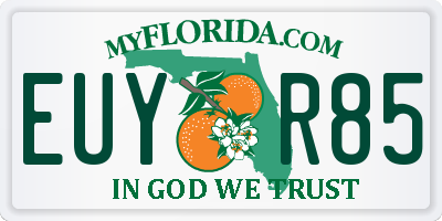 FL license plate EUYR85