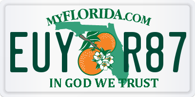FL license plate EUYR87