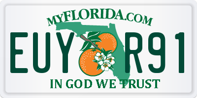 FL license plate EUYR91