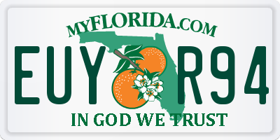 FL license plate EUYR94