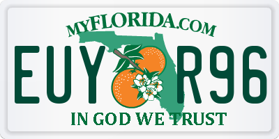 FL license plate EUYR96