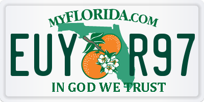 FL license plate EUYR97