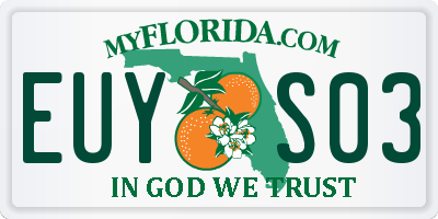 FL license plate EUYS03