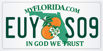 FL license plate EUYS09
