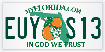 FL license plate EUYS13