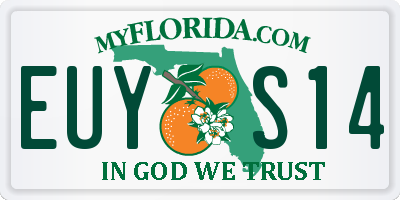 FL license plate EUYS14