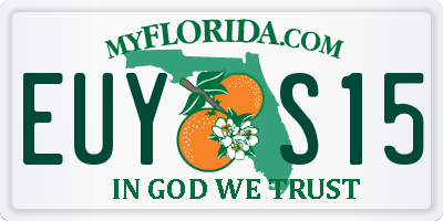 FL license plate EUYS15