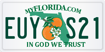 FL license plate EUYS21