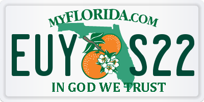 FL license plate EUYS22