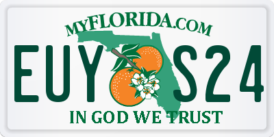 FL license plate EUYS24