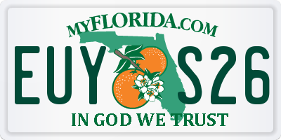 FL license plate EUYS26