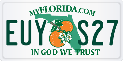 FL license plate EUYS27