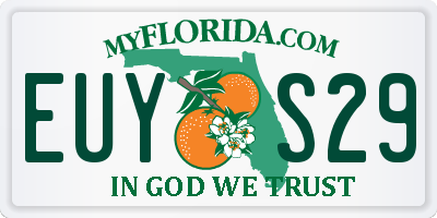 FL license plate EUYS29