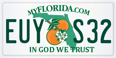 FL license plate EUYS32