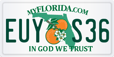 FL license plate EUYS36