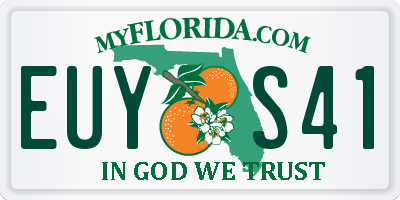 FL license plate EUYS41