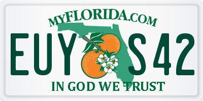 FL license plate EUYS42
