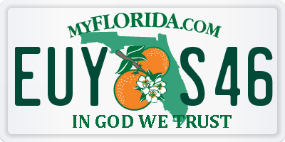 FL license plate EUYS46