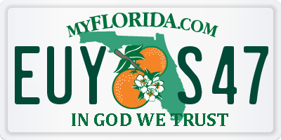 FL license plate EUYS47