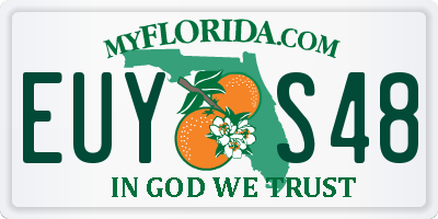 FL license plate EUYS48