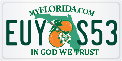 FL license plate EUYS53